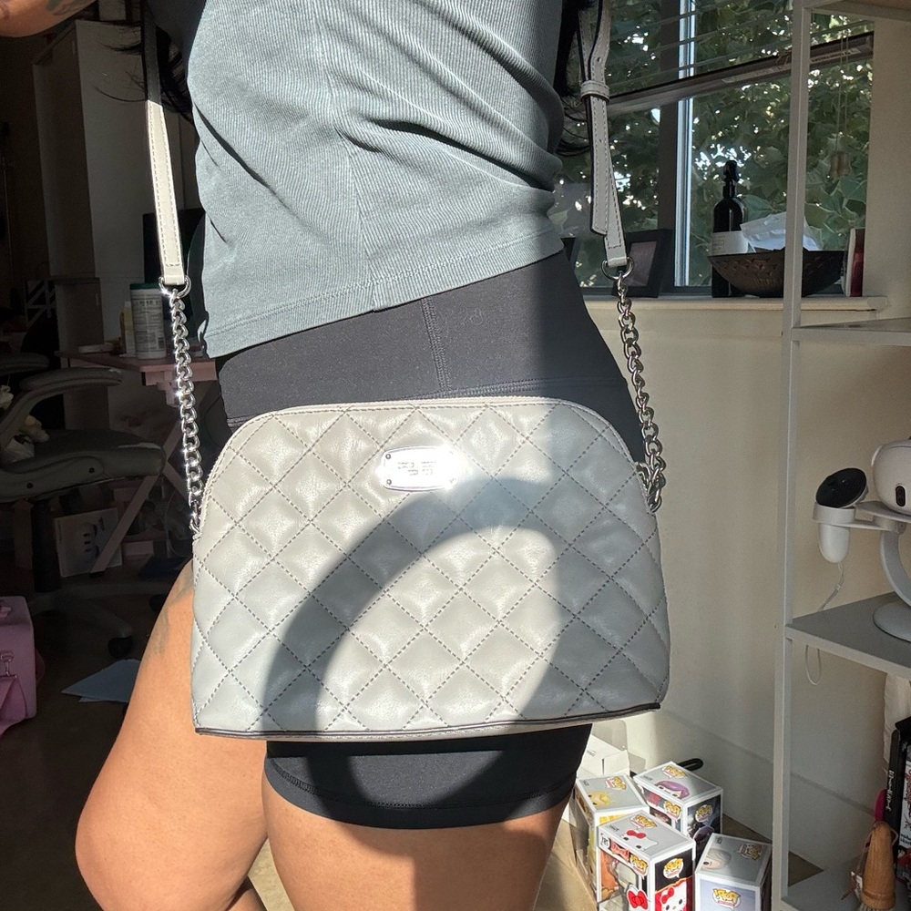 Michael Kors Quilted White Crossbody Bag
